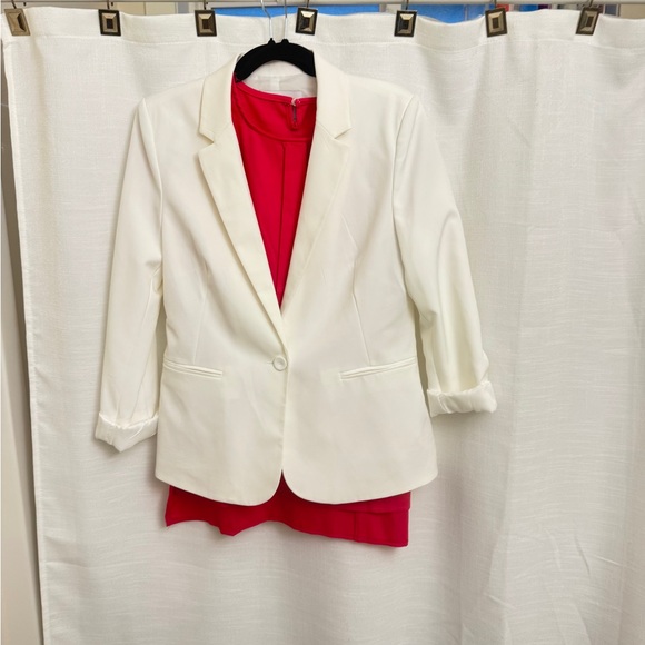 stradivarius White Blazer ✨ Two-Piece Power Pop Set – Size Large ✨ - Picture 6 of 16
